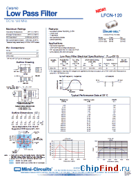 Datasheet LFCN-120 производства Mini-Circuits